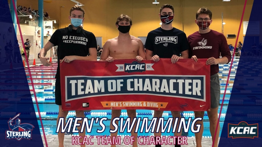 STERLING COLLEGE MEN'S SWIMMING & DIVING NAMED 2020-21 KCAC MEN'S TEAM OF CHARACTER