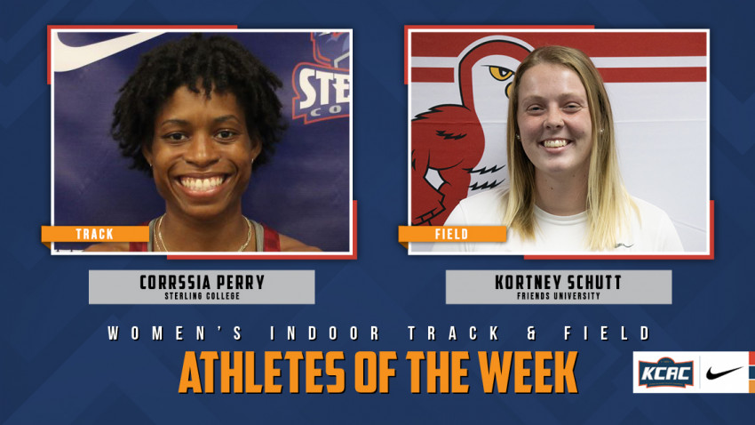 PERRY AND SCHUTT EARN KCAC WOMEN'S INDOOR TRACK & FIELD WEEKLY HONORS