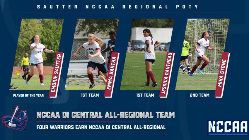 Sautter Named NCCAA Central Region POTY; 3 Others All-Region