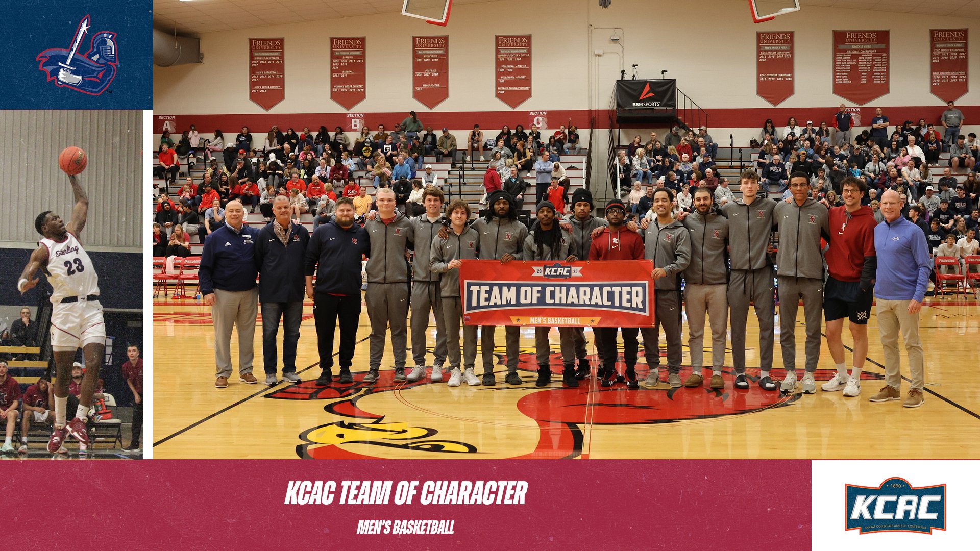 Sterling College men's basketball named KCAC Team of Character