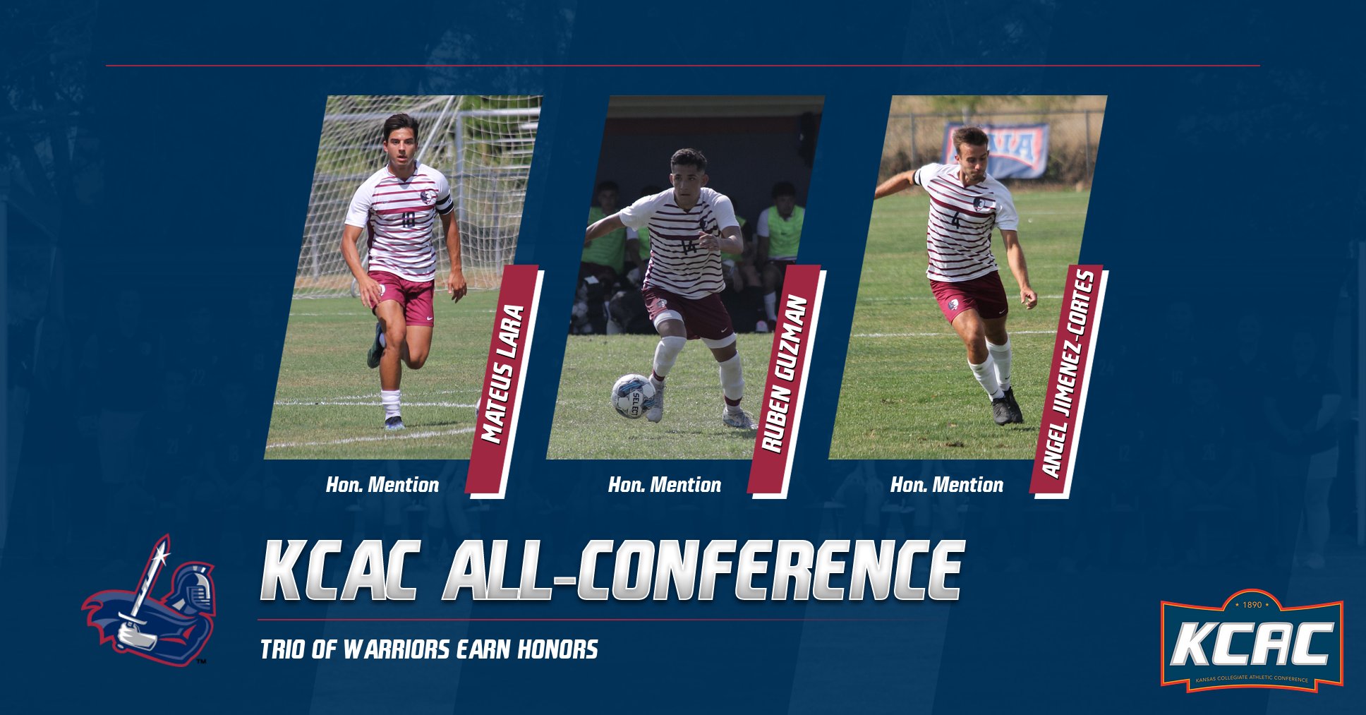 Trio of Warriors Earn KCAC All-Conference Honors