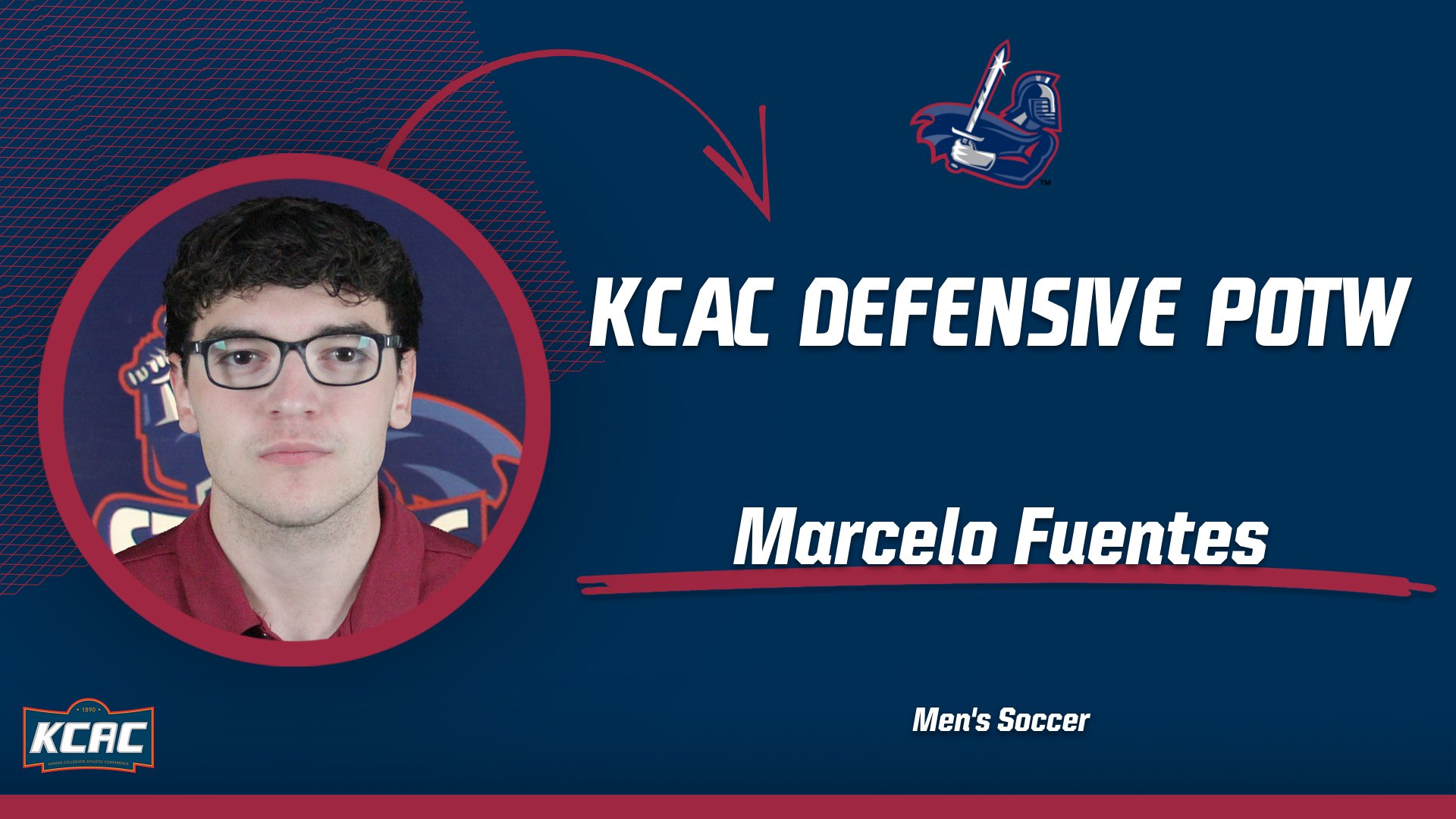 Fuentes Earns Men's Soccer KCAC Defensive POTW