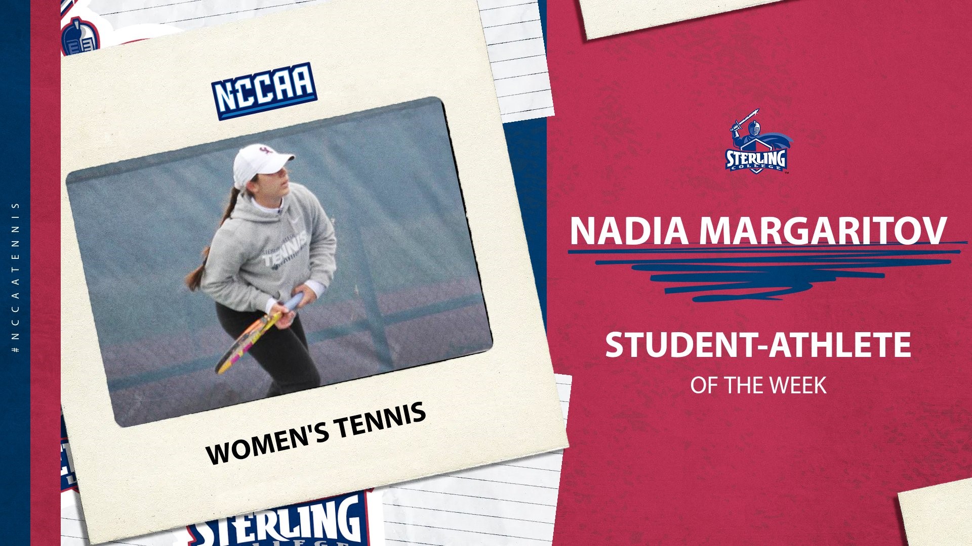 Margaritov Claims First NCCAA Women's Tennis Student-Athlete of the Week
